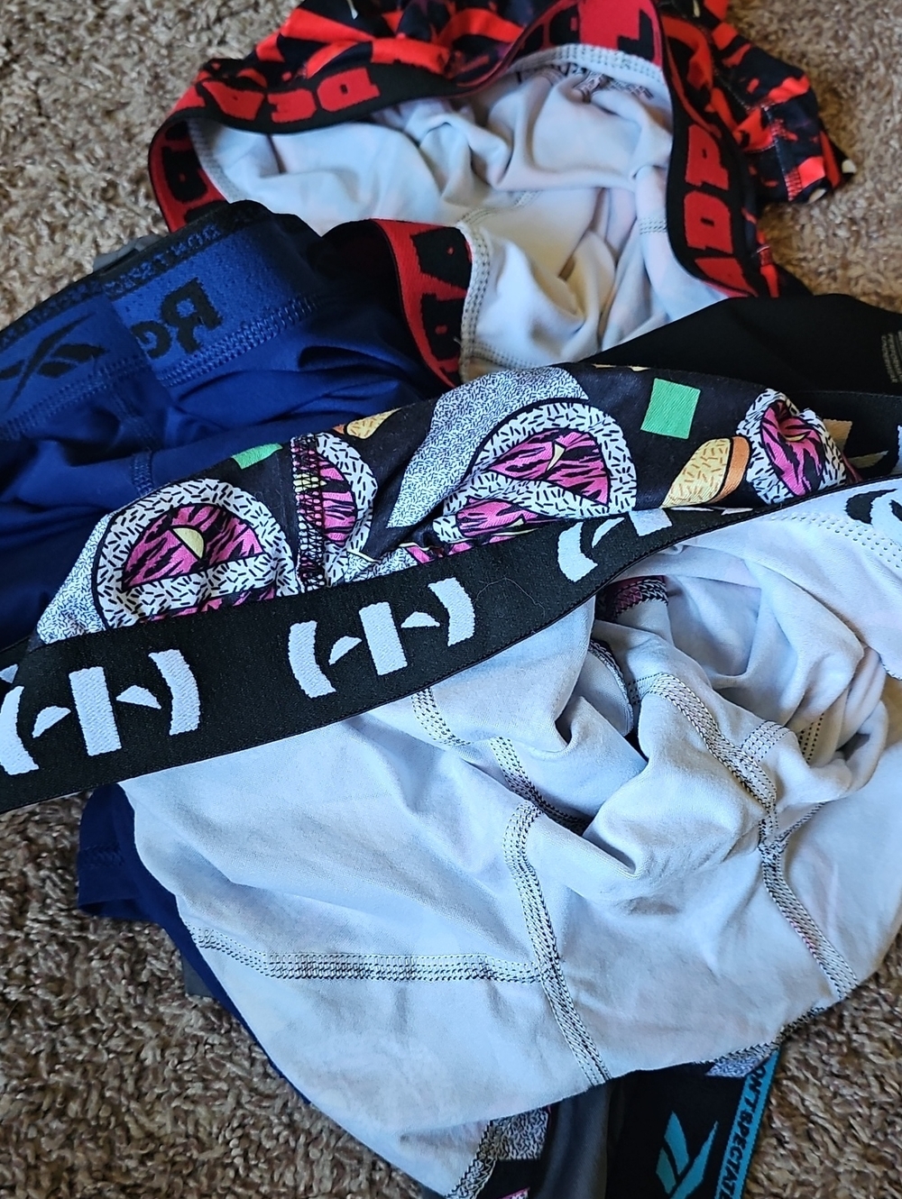 Assorted Activewear Shorts and Underwear in Black, Gray, Blue, Multicolor - Picture 3 of 3
